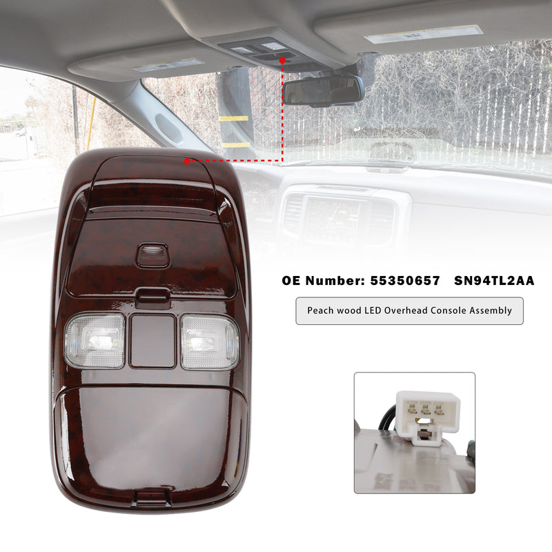 Front LED Overhead Console Peach wood For Dodge Ram 1500 2500 3500 98-02