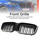 Double Slat Gloss Black Front Kidney Grill Grille Fit BMW IX3 G08 LCI 2022-2024