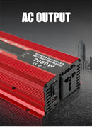 Car Power Converter Inverter DC 12V To AC 220V LCD 2000W Transformer LED Display