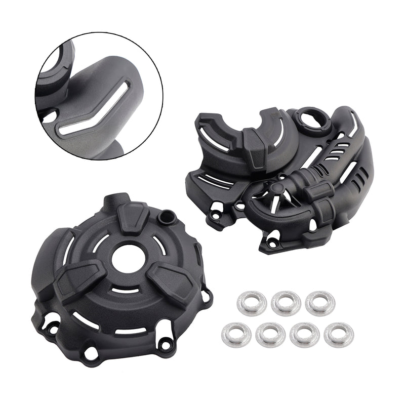 Stator Engine Housing Steel Protector Black For Yamaha Tenere 700 Mt-07 Tracer