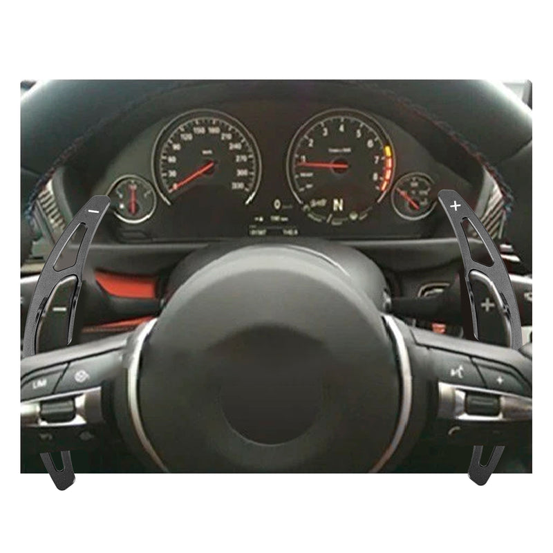 Steering Wheel Paddle Shifter Extension For BMW M3 M4 X5M X6M Aluminium Black