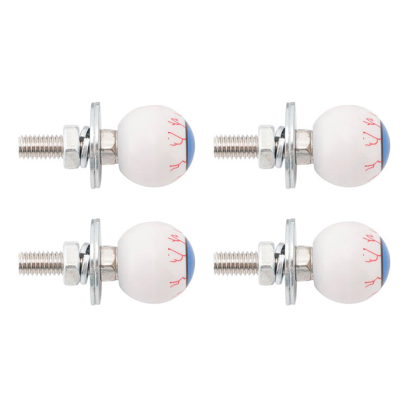 M6 Plastic Custom Head Eyeball License Plate Frame Screws Bolts Hardware X4