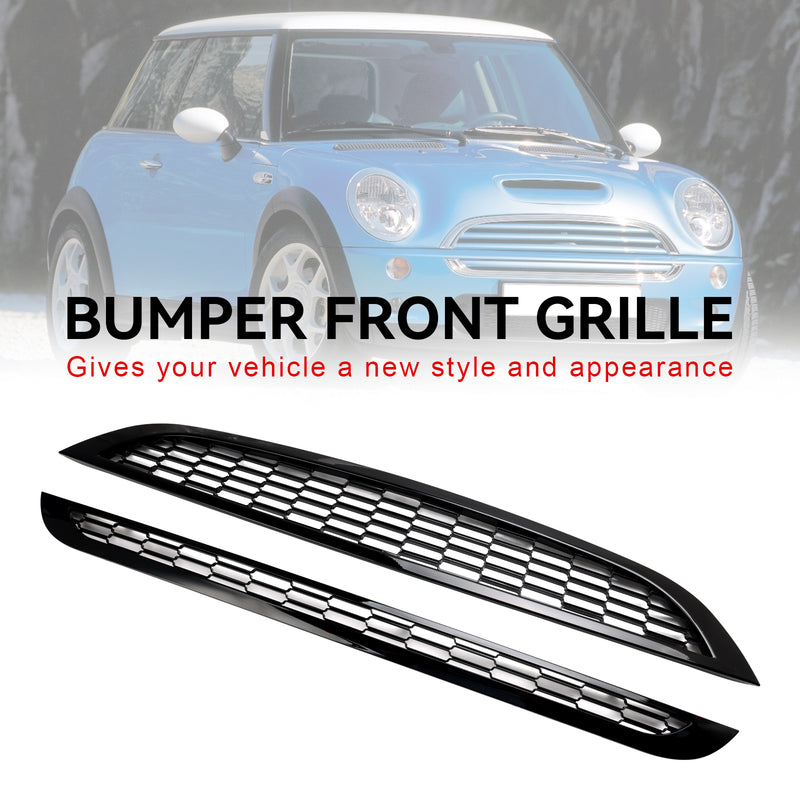 Mini Cooper R50 R52 R53 2002-2006 2PCS Honeycomb Mesh Front Grill Grille