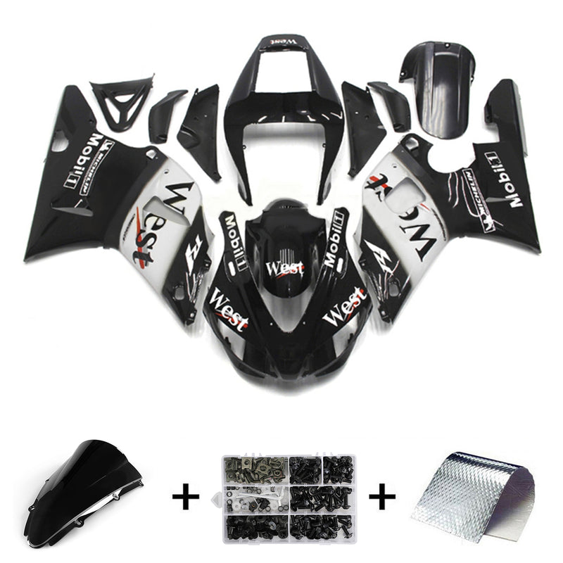 Amotopart Yamaha YZF 1000 R1 2000-2001 Fairing Kit Bodywork Plastic ABS