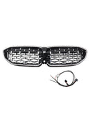 Chorme Diamond Kidney Grille Grill 51138072085 Fit BMW 3 Series G20 2019-2022