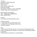 Front Bumper Honeycomb Fog Grille Cover For Audi A4 Allroad B8 2010-2015 Black