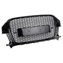 RSQ3 Style Front Honeycomb Mesh Grille Fit Audi Q3 2011-2015 Gloss Black