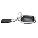 Aluminum Alloy TPU Silvery Car Key Case Cover With Buckle For Ford