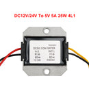 Waterproof DC 12V/24V to 5V 3-40A Step-Down Power Supply Converter Regulator
