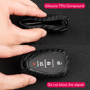 Leather Silicone Car Key Case Cover With Buckle For Chevrolet