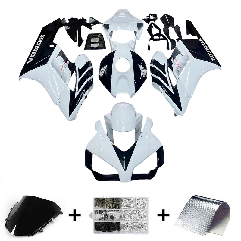 Fairings 2004-2005 Honda CBR 1000 RR White Black CBR Racing Generic