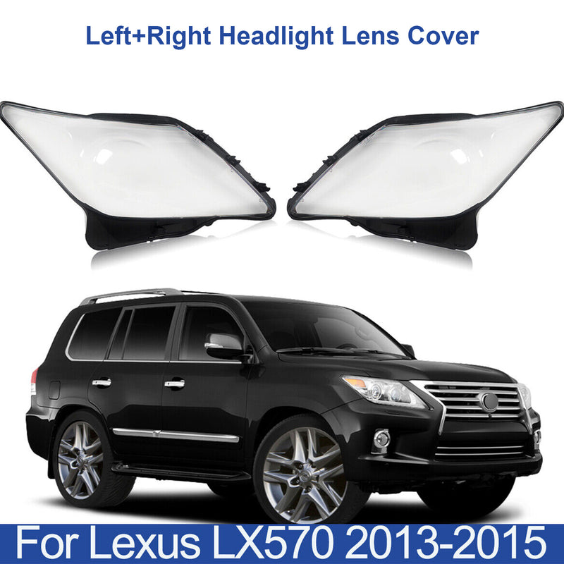 Lexus LX570 2013-2015 Left+Right Headlight Lens Cover