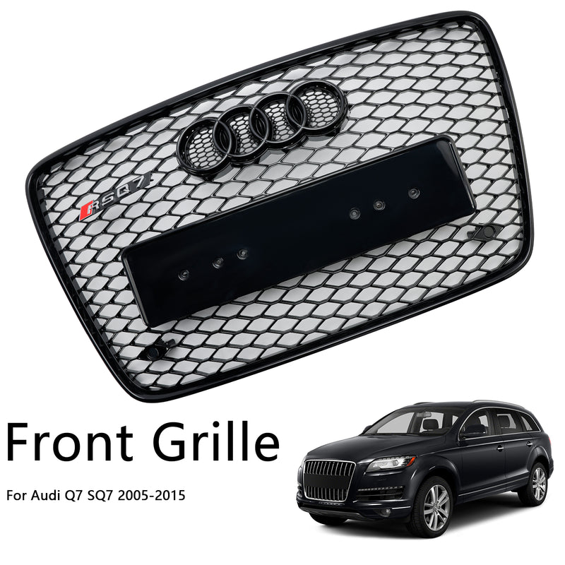 05-15 Audi Q7 SQ7 Gloss Black Front Bumper Radiator Vent Mesh Grille Grill