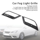 2X Car Front Bumper Fog Light Grilles For Seat Ibiza MK4 2013-2016