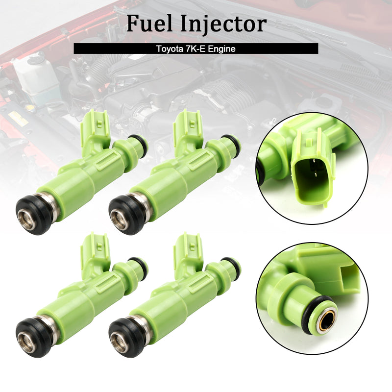 4PCS Fuel Injector 23250-13030 Fit Toyota 7K-E Engine 23209-13030