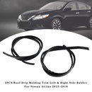 2PCS Roof Drip Molding Trim Left & Right Side Rubber For Nissan Altima 2013-2018
