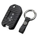 Leather Silicone Car Key Case Cover With Buckle For Honda Accord