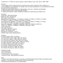 Carburetor 1711045 For Chevy Camaro Caprice Monte Carlo 5.0L 305Cu 1986-1988