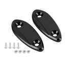 CNC Black Mirror Block Off Plates For Kawasaki Ninja 250 / 300 / 400 / 650 13-22