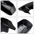 2PCS M Style Wing Car Side Mirror Cover Caps for BMW E46 Sedan E39 4DR 1998-2005