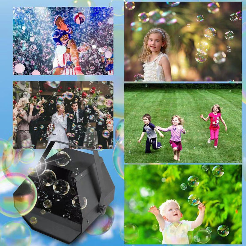 RGB LED Light Automatic Bubble Machine With Remote Control Stage Effect Party