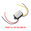Waterproof DC 6V to 12V 1-3A Step-Up Power Supply Converter Regulator