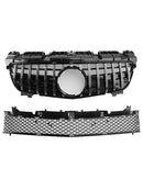 Chrome Front Upper Lower Grille Fit Mercedes SLK-Class R172 SLK55 2011-2016