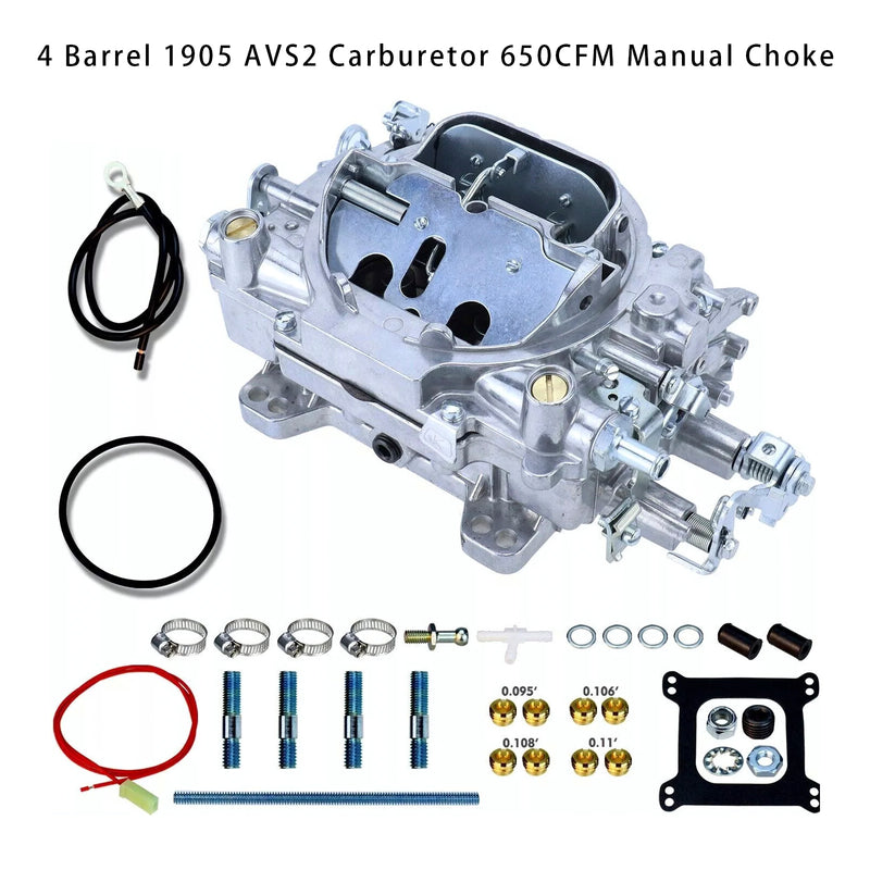 4 Barrel 1905 AVS2 Carburetor 650CFM Manual Choke
