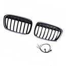 2016-2019 Fit BMW X1 F48 F49 2PCS Gloss Black Front Kidney Grill Grille
