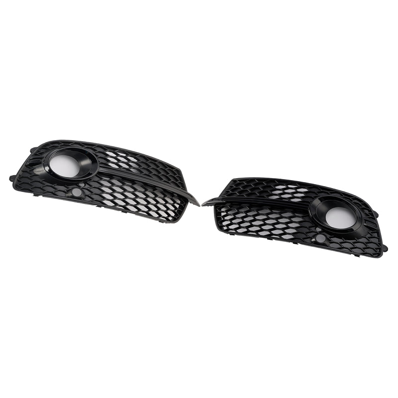 Front Bumper Fog Light Grill Grille Fit Audi Q5 S-Line SQ5 2013-2017 Black