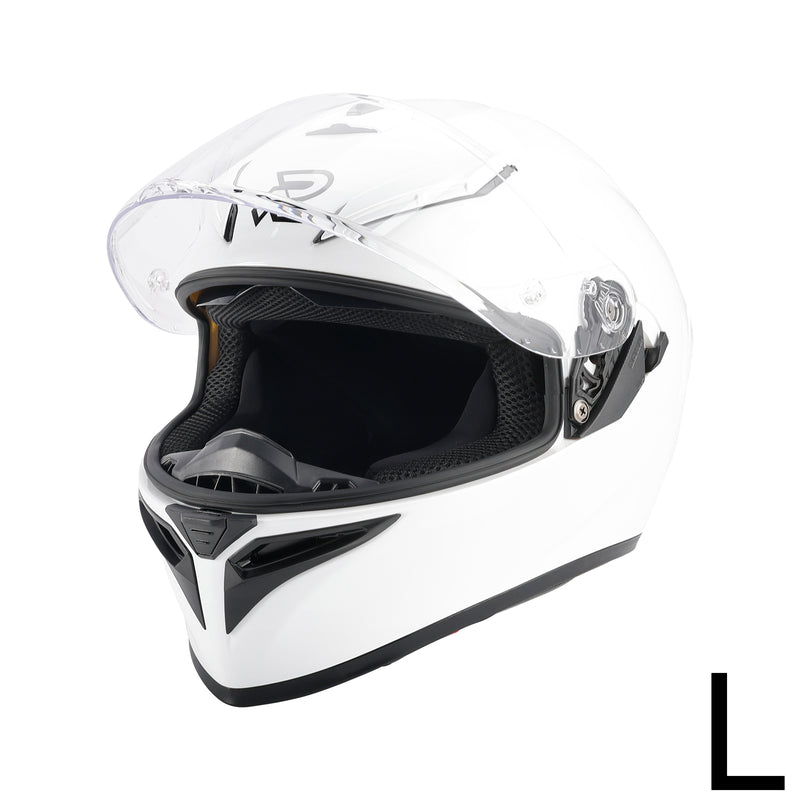 DOT Motorcycle Helmet Adult Street Full Face White
