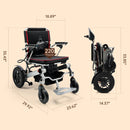 Seniors Compact Portable Airline Approved Electric Wheelchair for Adults Intelligent Power Wheelchairs Lightweight Foldable All Terrain Motorized Wheelchair