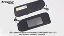 1997-2004 Corvette C5 10442033 10442034 Sun Visor Vanity Mirror Black SunVisors Pair Shaded