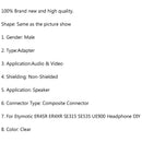 4Pair For Etymotic SE315 SE535 UE900 Earphone Cable Pin Connector Plug Clear