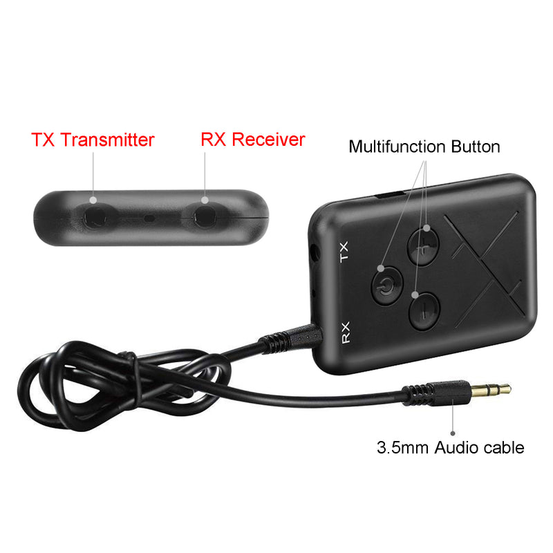 2 in 1 Receiver Transmitter Wireless Bluetooth Adapter 3.5mm AUX Dongles 200mA