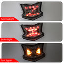 LED Brake Turn Signals Taillight For Kawasaki Z650 Ninja 650 Z900 17-24 Silver Generic