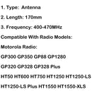 5Pcs UHF Antenna 400-470MHz For Motorola GP340 GP300 GP328 GP344 GP380 Radio