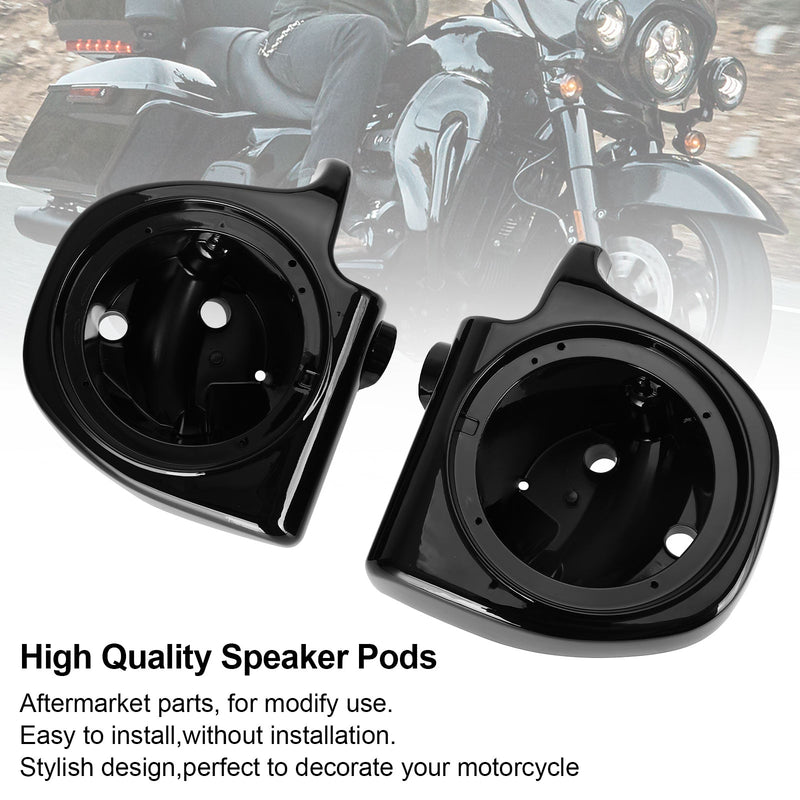 Speaker Pods Box Boxes 6.5" for Road King Touring Lower Vented Fairings 1993-2013 Generic