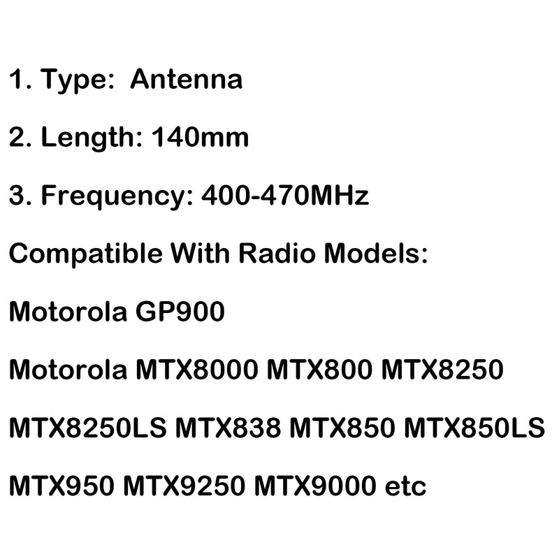 5Pcs Antenna 400-470MHz For Motorola HT1000 MTS2000 XTS2500 XTS5000 MTX850 Radio