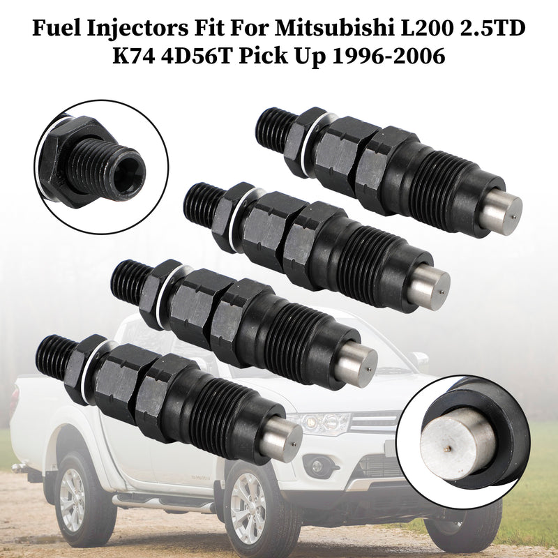 Mitsubishi L200 L400 Pick Up Diesel 105148-1311 4PCS Fuel Injectors MD196607