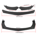4PC Universal Front Bumper Lip Body Kit Spoiler Fit GMC Honda Civic Carbon Fiber Generic