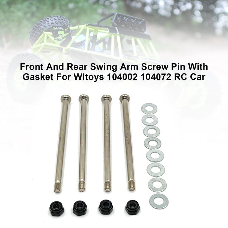 Front And Rear Swing Arm Screw Pin With Gasket For Wltoys 104002 104072 RC Car