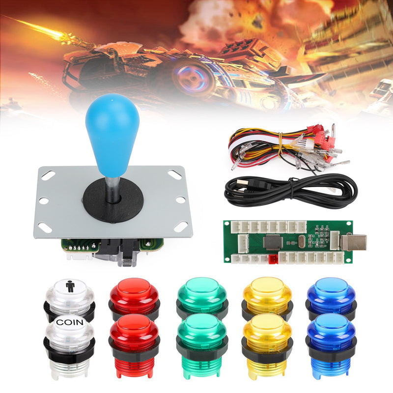 1 Player LED Arcade DIY Part Kit USB Encoder to PC Video Games Gamepads Joystick