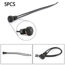 5Pcs Waterproof Push Button Switch Self-Locking Industrial Grade w/Wire Black