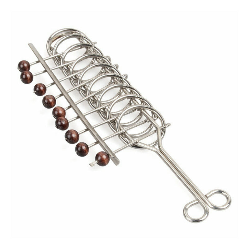 Traditional Brain Teaser Classical Metal Chinese 9 Linked Rings Puzzle