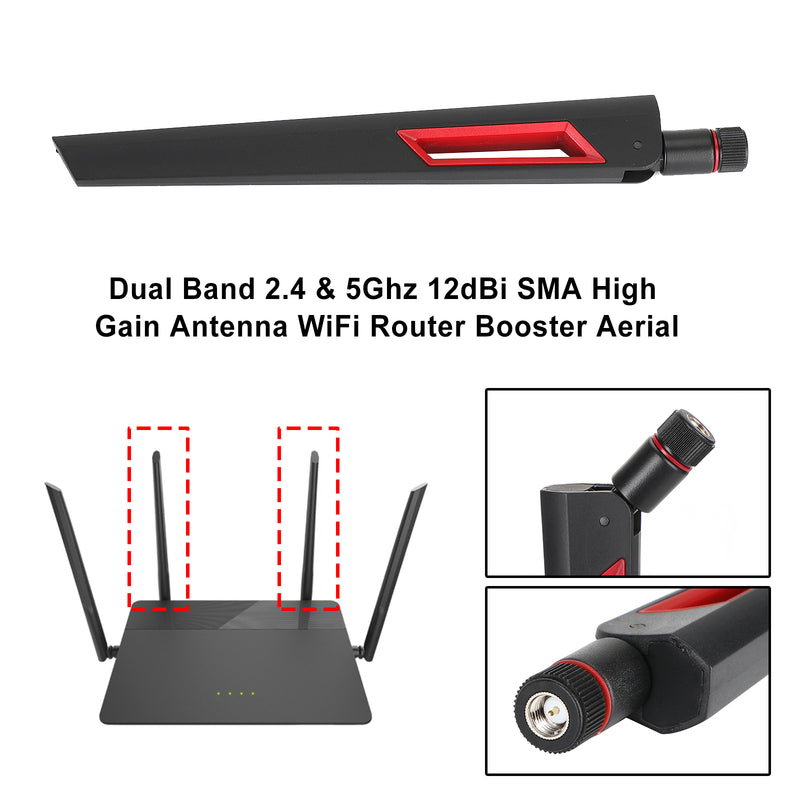 12dBi 2.4G 5G 5.8G Dual Band Antenna SMA/RP-SMA Connector WiFi Router Antenna