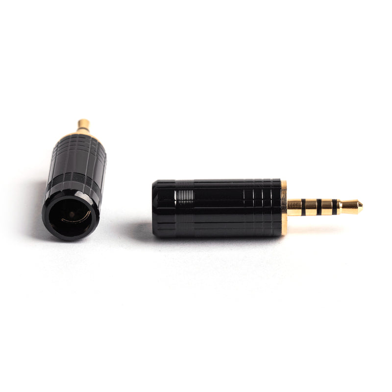 2PCS Mini 2.5mm Stereo 4 Pole Male Plug Audio Connector High Quality Black