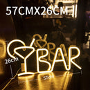 BAR Neon Sign Light LED Juice Letter Neon Lamp Tube Party Night Light Lamp