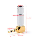 4PCS 2.5mm 4 Pole TRRS Mini Audio Male Plug Right Angle 90¡ã Connector YD Sil