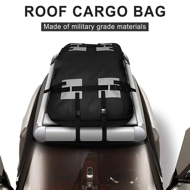 Waterproof Car Roof Top Rack Carrier Cargo Bag Luggage Cube Bag w/ Non-Slip Mat